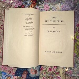 For The Time Being by W.H. Auden - 1945 1st UK Edition, Faber and Faber Limited